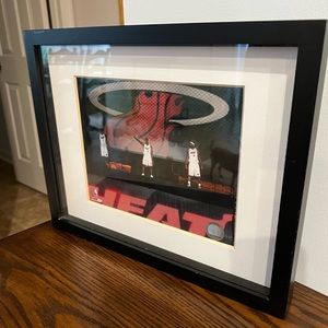 Miami Heat Introduce LeBron James, Chris Bosh, & Dwyane Wade collectible art.
